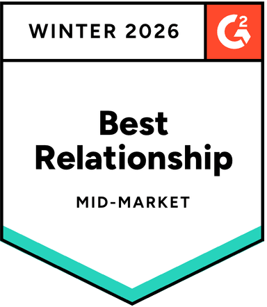 G2 Best Relationship Mid-Market Winter 2026