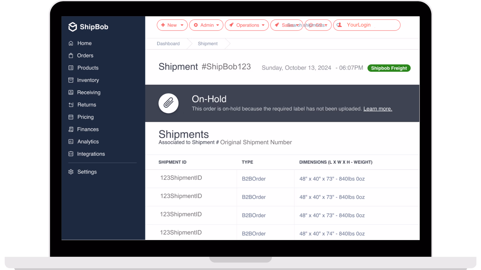 B2B Order Dashboard